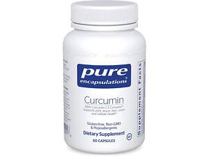 Куркумин, Curcumin, Pure Encapsulations, для поддержки здоровья суставов, тканей, печени, толстой кишки, мозга