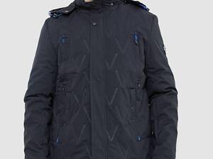 Мужская демисезонная куртка с капюшоном, цвет синий, 244RL9159AL.