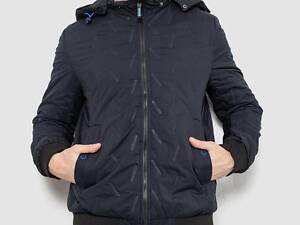 Мужская демисезонная куртка с капюшоном, цвет синий, 244RL-9882AL.