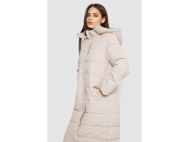Куртка женская удлиненная, цвет светло-бежевый, 207R006 - Фото 3