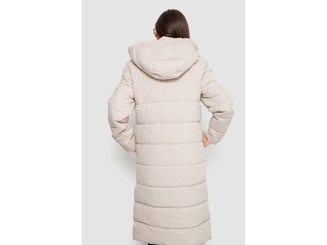 Куртка женская удлиненная, цвет светло-бежевый, 207R006 - Фото 4