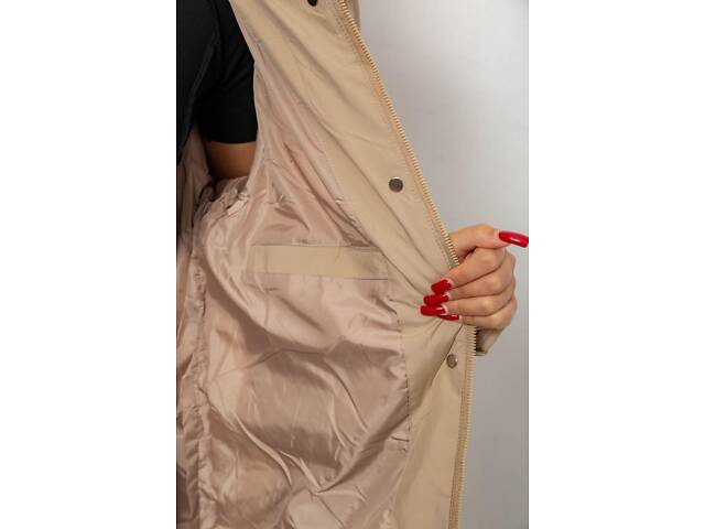 Куртка женская зимняя, цвет бежевый, 244R5609 - Фото 7