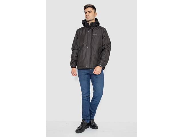 Куртка мужская демисезонная с капюшоном, цвет черный, 214R22015 - Фото 2
