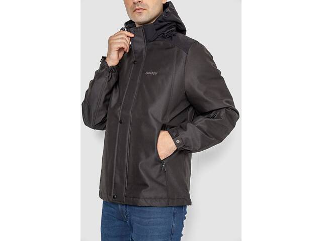 Куртка мужская демисезонная с капюшоном, цвет черный, 214R22015 - Фото 3