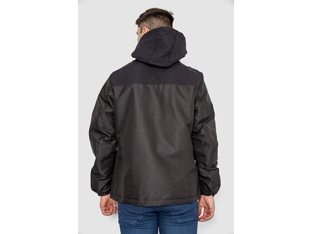 Куртка мужская демисезонная с капюшоном, цвет черный, 214R22015 - Фото 4