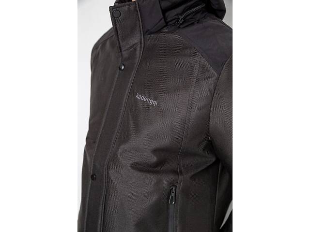 Куртка мужская демисезонная с капюшоном, цвет черный, 214R22015 - Фото 5