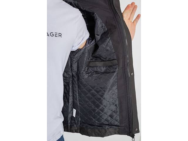 Куртка мужская демисезонная с капюшоном, цвет черный, 214R22015 - Фото 6