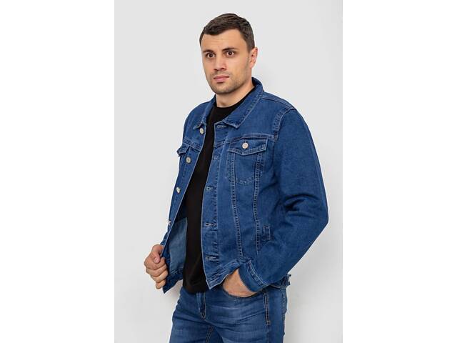 Куртка чоловіча джинсова, колір синій, 244RMA005 - Фото 3