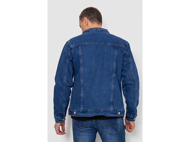 Куртка чоловіча джинсова, колір синій, 244RMA005 - Фото 4