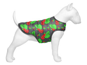 Куртка-накидка для собак WAUDOG Clothes, рисунок 'Калина', XL, А 47 см, B 68-80 см, С 42-52 см