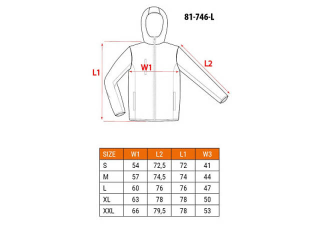 Куртка робоча Neo Tools Basic, L(52), підвищеної видимості, поліестер, 240 г/м², помаранчевий (81-746-L) - Фото 3
