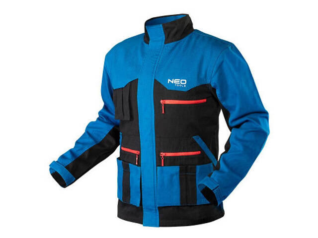 Куртка робоча Neo Tools HD+, розмір XXL (56), 275 г/м², бавовна, високий комір, кар (81-215-XXL) - Фото 1