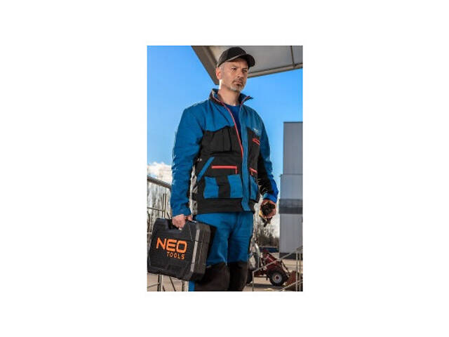 Куртка робоча Neo Tools HD+, розмір XXL (56), 275 г/м², бавовна, високий комір, кар (81-215-XXL) - Фото 2