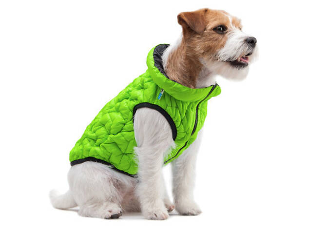 Курточка для тварин Collar AiryVest UNI двостороння M 48 салатово-чорна (2560) - Фото 5