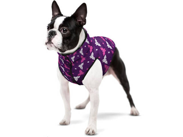 Курточка для тварин WAUDOG Clothes 'Чудо-жінка фіолет' M 45 (0945-4008) - Фото 3