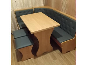 Куток на кухню комплект (куток + стіл + 2 табуретки) Вільха