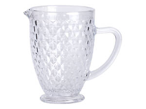 Глек для напоїв 1 літр для компоту, мохіто, лимонаду, сангрії прозорий скляний глек із ручкою HP-19-102