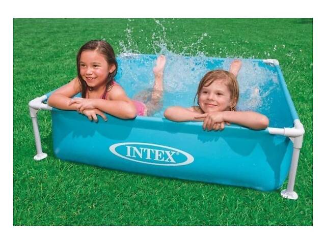 Квадратний дитячий каркасний басейн Intex Small Frame 57173 - Фото 1