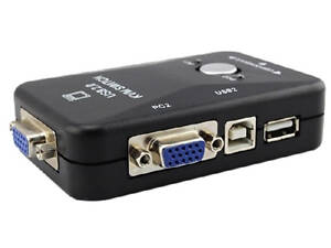 KVM свіч перемикач, 2 порти, VGA USB