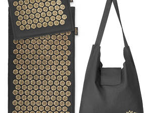 Килимок акупунктурний з подушкою Gymtek Queenfit чорний