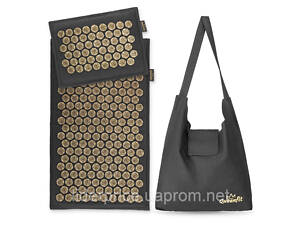 Килимок акупунктурний з подушкою Gymtek Queenfit чорний, Оригінал!