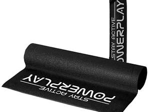 Килимок для йоги фітнесу гімнастіки каремат PowerPlay 4010 PVC Yoga Mat Чорний 173см на 61см