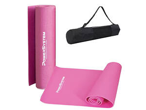 Килимок для йоги та фітнесу Power System PS-4014 PVC Fitness Yoga Mat Pink (173x61x0.6)
