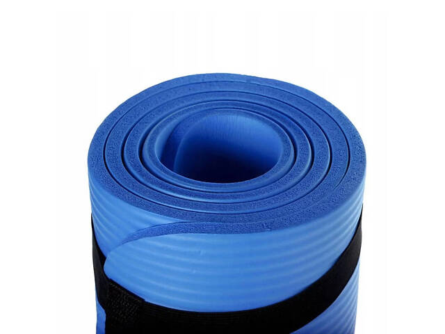 Килимок для йоги та фітнесу Power System PS-4017 NBR Fitness Yoga Mat Plus Blue (180х61х1) - Фото 7