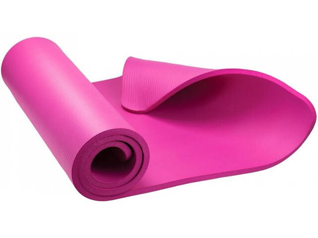 Килимок для йоги та фітнесу Power System PS-4017 NBR Fitness Yoga Mat Plus Pink (180х61х1) - Фото 6