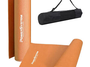 Килимок для йоги та фітнесу Power System PS-4014 PVC Fitness-Yoga Mat Orange (173x61x0.6)