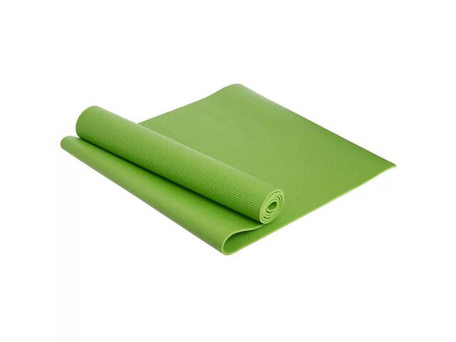 Килимок для йоги та фітнесу Power System PS-4014 PVC Fitness-Yoga Mat Green (173x61x0.6) - Фото 2