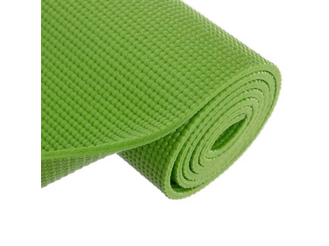 Килимок для йоги та фітнесу Power System PS-4014 PVC Fitness-Yoga Mat Green (173x61x0.6) - Фото 5