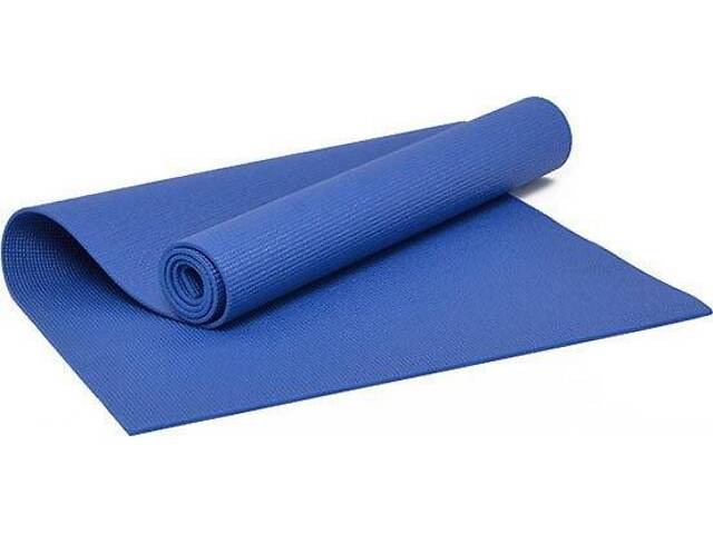Килимок для йоги та фітнесу Power System PS-4014 PVC Fitness-Yoga Mat Blue (173x61x0.6) - Фото 3