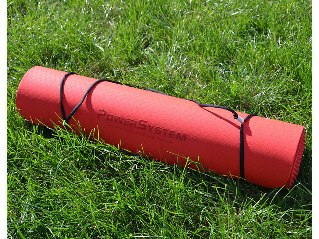 Килимок для йоги та фітнесу Power System PS-4060 TPE Yoga Mat Premium Red (183х61х0.6) - Фото 6