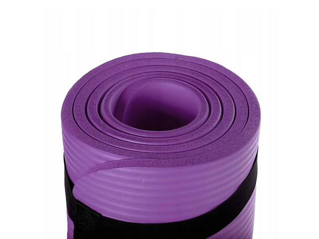 Килимок для йоги та фітнесу Power System PS-4017 NBR Fitness Yoga Mat Plus Purple (180х61х1) - Фото 7