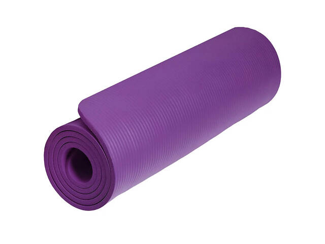 Килимок для йоги та фітнесу Power System PS-4017 NBR Fitness Yoga Mat Plus Purple (180х61х1) - Фото 9