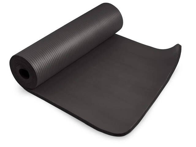 Килимок для йоги та фітнесу Power System PS-4017 NBR Fitness Yoga Mat Plus Black (180х61х1) - Фото 7