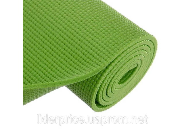Коврик для йоги и фитнеса Power System PS-4014 PVC Fitness-Yoga Mat Green (173x61x0.6), Оригинал! - Фото 5