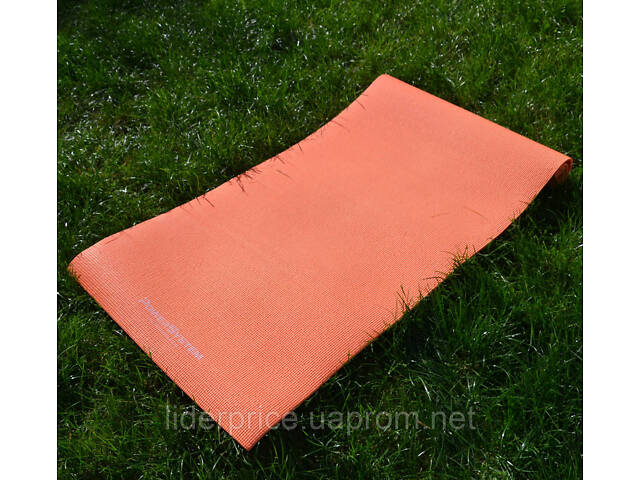 Коврик для йоги и фитнеса Power System PS-4014 PVC Fitness-Yoga Mat Orange (173x61x0.6), Оригинал! - Фото 5