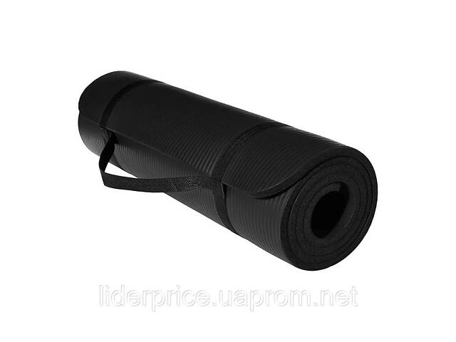 Коврик для йоги и фитнеса Power System PS-4017 NBR Fitness Yoga Mat Plus Black (180х61х1), Оригинал! - Фото 6