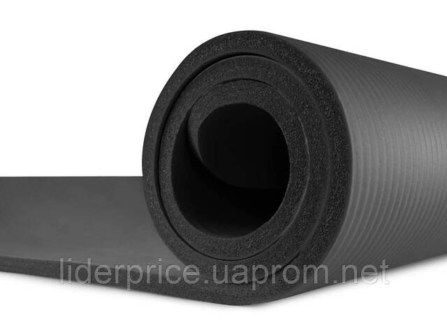 Коврик для йоги и фитнеса Power System PS-4017 NBR Fitness Yoga Mat Plus Black (180х61х1), Оригинал! - Фото 8