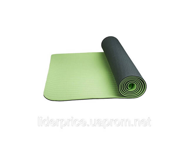 Коврик для йоги и фитнеса Power System PS-4060 TPEYoga Mat Premium Green (183х61х0.6), Оригинал! - Фото 3