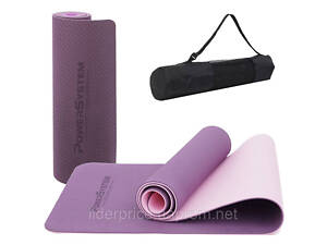 Коврик для йоги и фитнеса Power System PS-4060 TPE Yoga Mat Premium Purple (183х61х0.6), Оригинал!