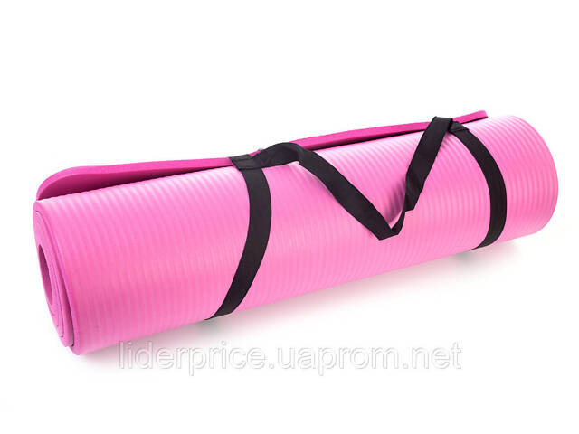 Коврик для йоги и фитнеса Power System PS-4017 NBR Fitness Yoga Mat Plus Pink (180х61х1), Оригинал! - Фото 5
