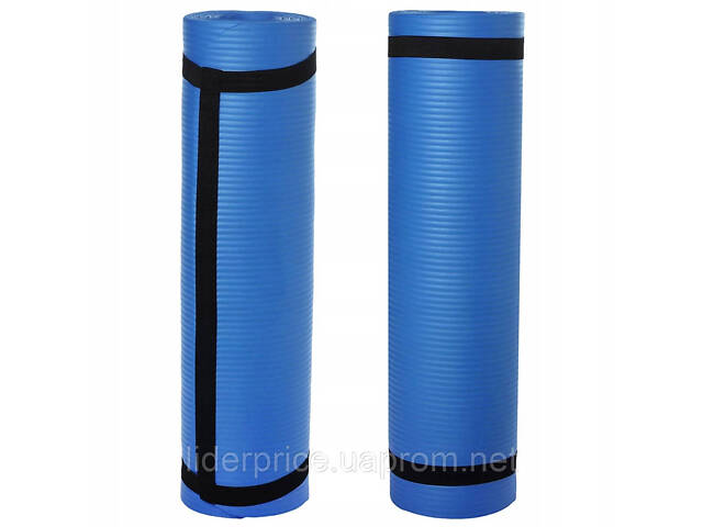 Коврик для йоги и фитнеса Power System PS-4017 NBR Fitness Yoga Mat Plus Blue (180х61х1), Оригинал! - Фото 8