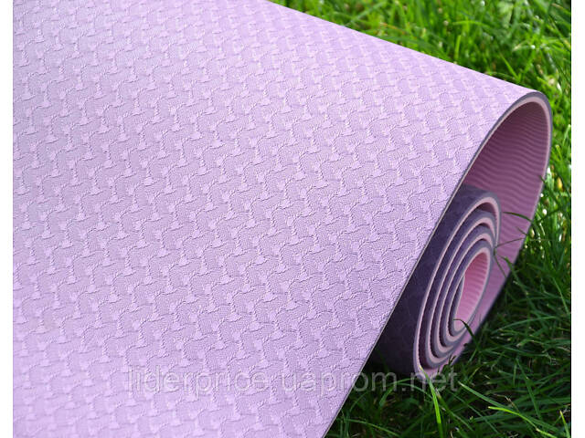 Коврик для йоги и фитнеса Power System PS-4060 TPE Yoga Mat Premium Purple (183х61х0.6), Оригинал! - Фото 7