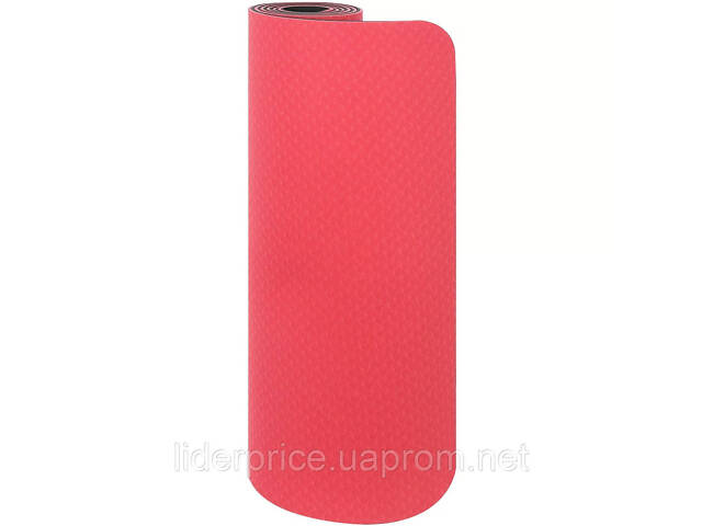 Коврик для йоги и фитнеса Power System PS-4060 TPE Yoga Mat Premium Red (183х61х0.6), Оригинал! - Фото 4