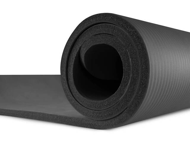 Килимок для йоги та фітнесу Power System PS-4017 NBR Fitness Yoga Mat Plus Black (180х61х1) - Фото 8