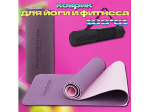 Килимок для йоги та фітнесу Power System PS-4060 TPE Yoga Mat Premium Purple (183х61х0.6)