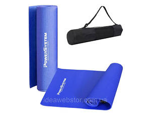 Килимок для йоги та фітнесу Power System PS-4014 PVC Fitness-Yoga Mat Blue (173x61x0.6)